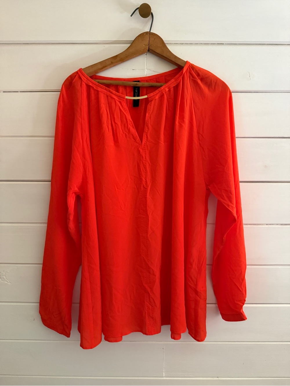 NEW MARC CAIN 100% Silk Blouse Orange  Sz  N 6/ US 14